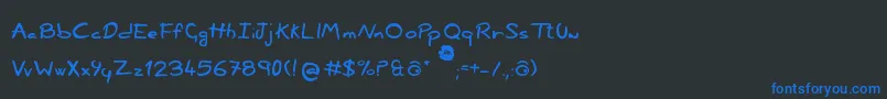 NonciclopediaBySabakuPiccolo Font – Blue Fonts on Black Background