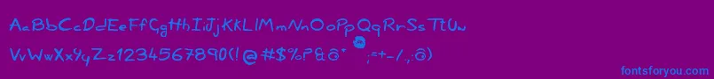 NonciclopediaBySabakuPiccolo Font – Blue Fonts on Purple Background