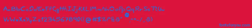 NonciclopediaBySabakuPiccolo Font – Blue Fonts on Red Background