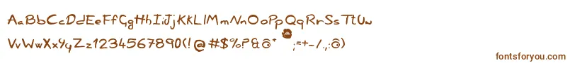NonciclopediaBySabakuPiccolo Font – Brown Fonts on White Background