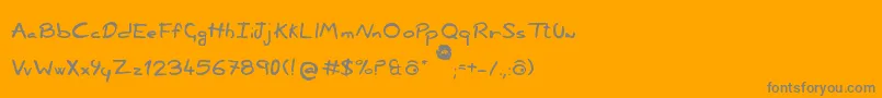 NonciclopediaBySabakuPiccolo Font – Gray Fonts on Orange Background