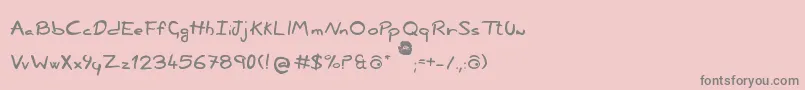 フォントNonciclopediaBySabakuPiccolo – ピンクの背景に灰色の文字