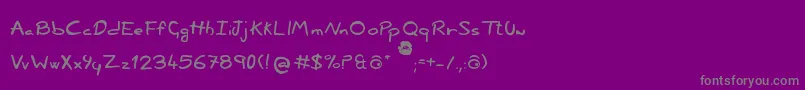 フォントNonciclopediaBySabakuPiccolo – 紫の背景に灰色の文字