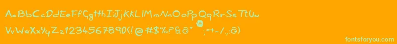 NonciclopediaBySabakuPiccolo Font – Green Fonts on Orange Background