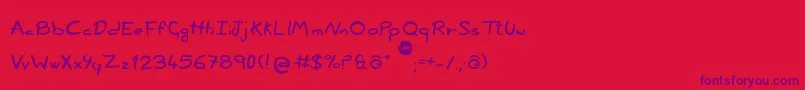 NonciclopediaBySabakuPiccolo Font – Purple Fonts on Red Background