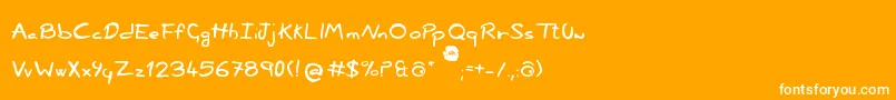 フォントNonciclopediaBySabakuPiccolo – オレンジの背景に白い文字