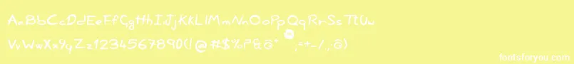フォントNonciclopediaBySabakuPiccolo – 黄色い背景に白い文字