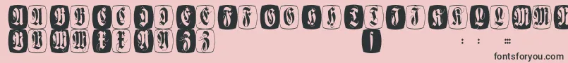 Flourishfcaps Font – Black Fonts on Pink Background