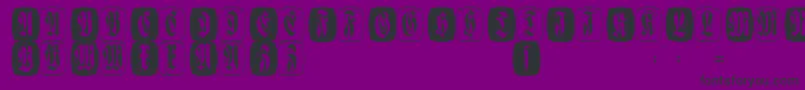 Flourishfcaps Font – Black Fonts on Purple Background