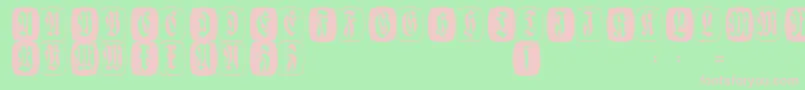 Flourishfcaps Font – Pink Fonts on Green Background