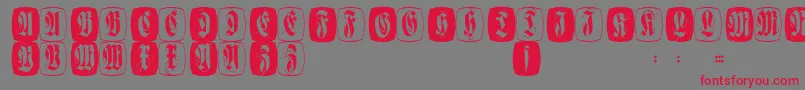 Flourishfcaps Font – Red Fonts on Gray Background