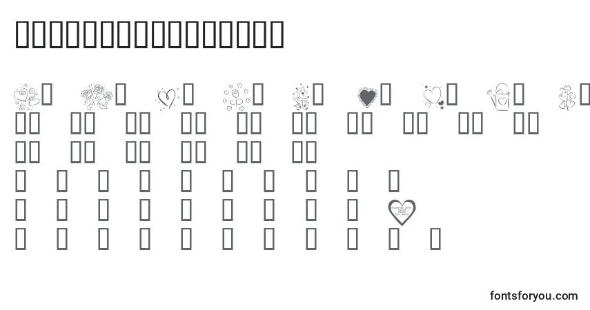 Шрифт KrValentines2006 – алфавит, цифры, специальные символы