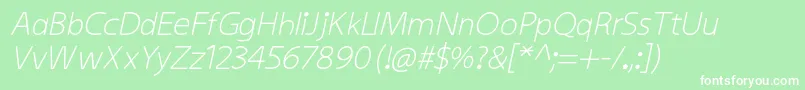 KiddysansItalic Font – White Fonts on Green Background