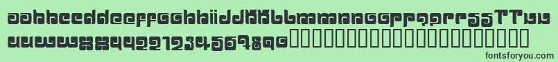 Ballom ffy Font – Black Fonts on Green Background