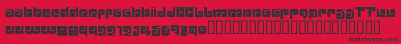 Ballom ffy Font – Black Fonts on Red Background