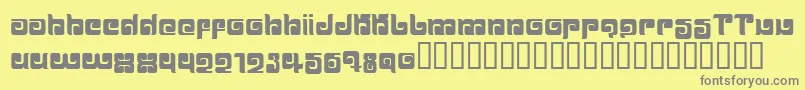 Ballom ffy Font – Gray Fonts on Yellow Background