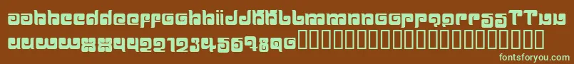 Ballom ffy Font – Green Fonts on Brown Background