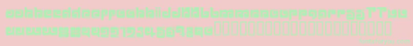 Ballom ffy Font – Green Fonts on Pink Background