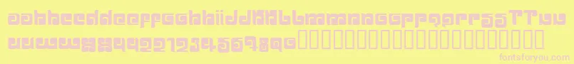 Ballom ffy Font – Pink Fonts on Yellow Background