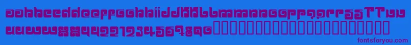 Ballom ffy Font – Purple Fonts on Blue Background