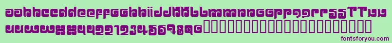 Ballom ffy Font – Purple Fonts on Green Background