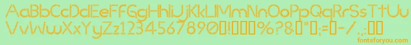 Slinked ffy Font – Orange Fonts on Green Background