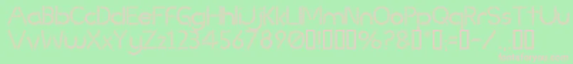 Slinked ffy-Schriftart – Rosa Schriften auf grünem Hintergrund