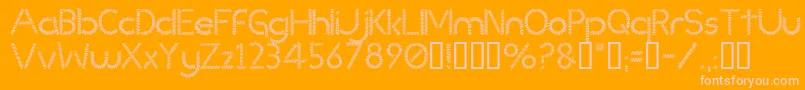 Slinked ffy Font – Pink Fonts on Orange Background