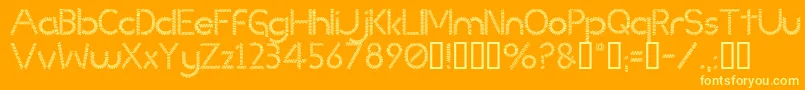 Fonte Slinked ffy – fontes amarelas em um fundo laranja