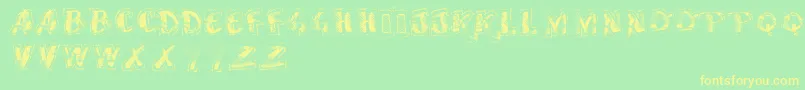 Vtkssscubbed Font – Yellow Fonts on Green Background