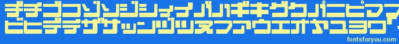 Ejecjr Font – Yellow Fonts on Blue Background