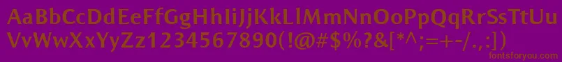 ResavskaBgSansBold Font – Brown Fonts on Purple Background