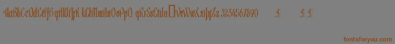 LagegoyescaNormalInwork Font – Brown Fonts on Gray Background