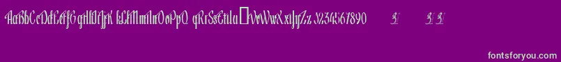 LagegoyescaNormalInwork Font – Green Fonts on Purple Background