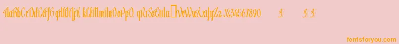 LagegoyescaNormalInwork Font – Orange Fonts on Pink Background