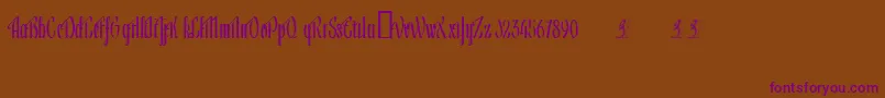 LagegoyescaNormalInwork Font – Purple Fonts on Brown Background