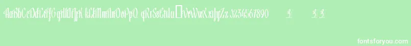 LagegoyescaNormalInwork Font – White Fonts on Green Background