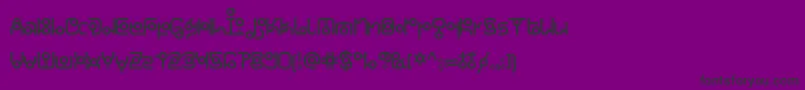 KdthaianajonesRegular Font – Black Fonts on Purple Background