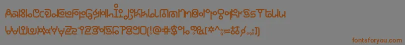 KdthaianajonesRegular Font – Brown Fonts on Gray Background