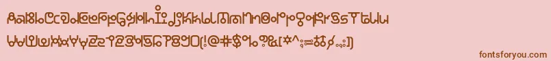 KdthaianajonesRegular Font – Brown Fonts on Pink Background