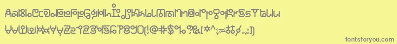 KdthaianajonesRegular-Schriftart – Graue Schriften auf gelbem Hintergrund