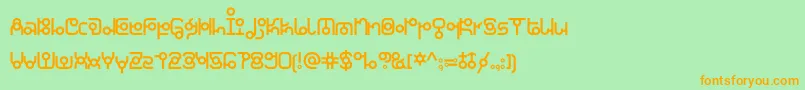 KdthaianajonesRegular Font – Orange Fonts on Green Background