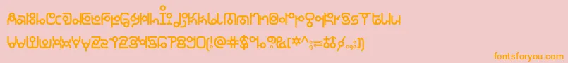 KdthaianajonesRegular-Schriftart – Orangefarbene Schriften auf rosa Hintergrund