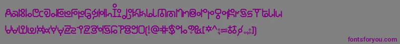 KdthaianajonesRegular Font – Purple Fonts on Gray Background