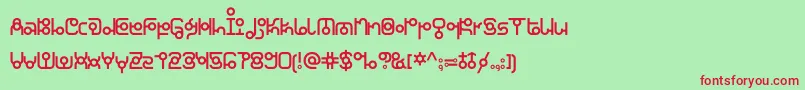 KdthaianajonesRegular Font – Red Fonts on Green Background