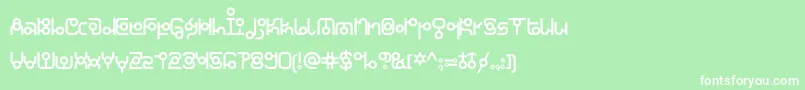 KdthaianajonesRegular Font – White Fonts on Green Background