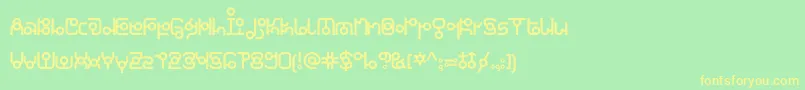 KdthaianajonesRegular Font – Yellow Fonts on Green Background