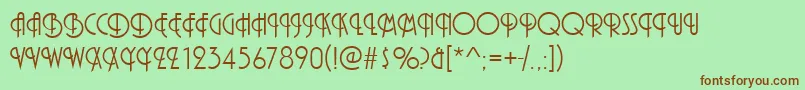 PizzicatoInitialsRegular Font – Brown Fonts on Green Background