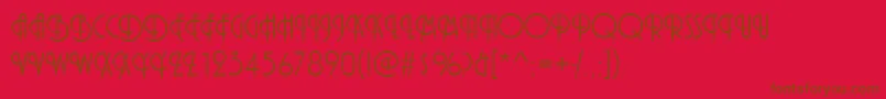 PizzicatoInitialsRegular Font – Brown Fonts on Red Background