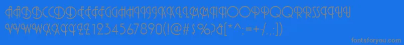 PizzicatoInitialsRegular Font – Gray Fonts on Blue Background